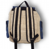 Back of Blue Drawstring Hemp Backpack