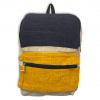 Front of Blue and Yellow Hemp Backpack